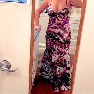 Beautiful Cache multicolored formal dress